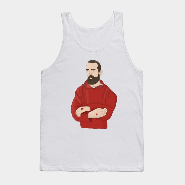 Saint Pius Padre Pio Tank Top by DiegoCarvalho